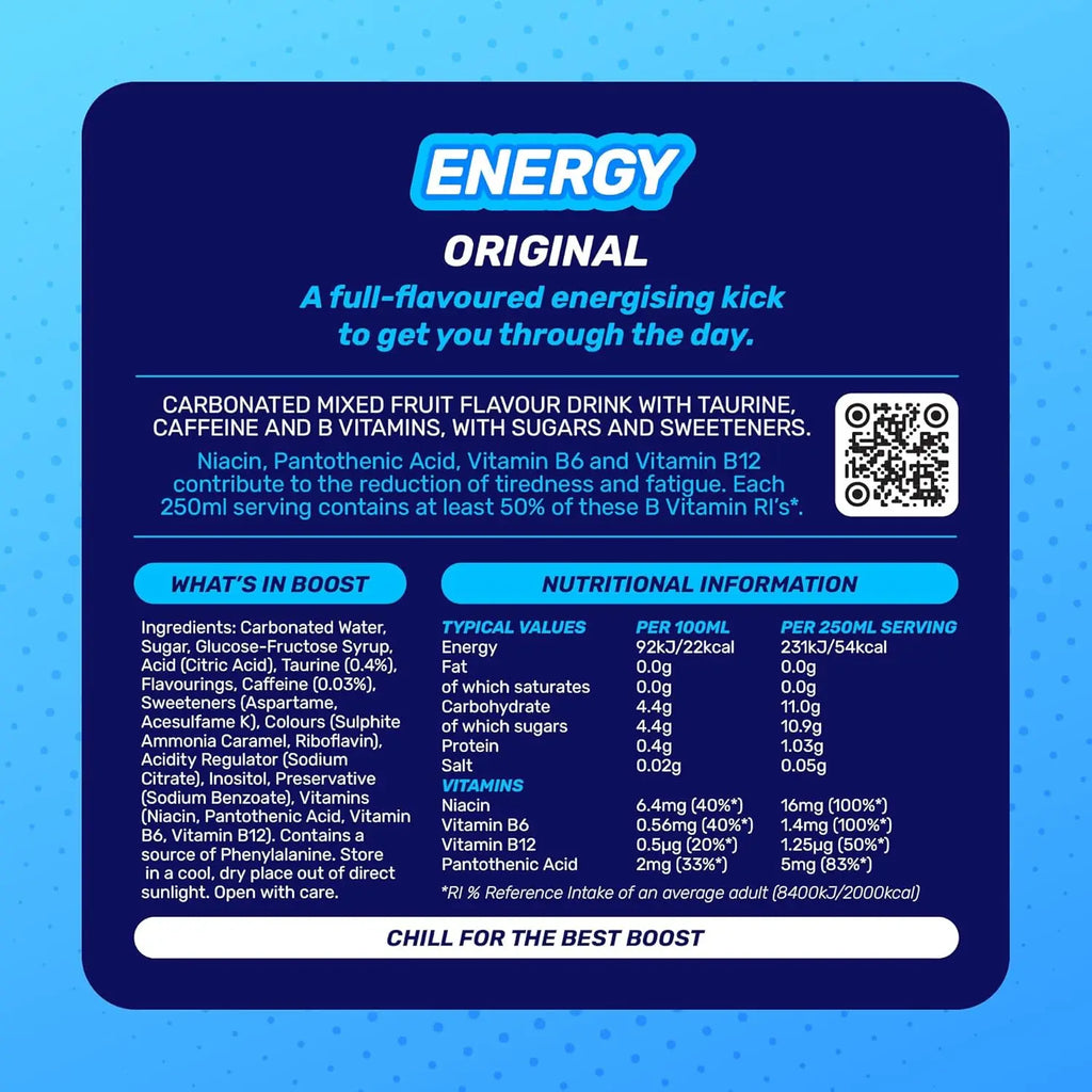 Boost Energy Drink Original Pack of 12 x 1ltr