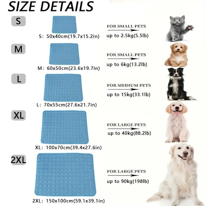 Extra Large Dog Cooling Mat Ice Blanket Bed