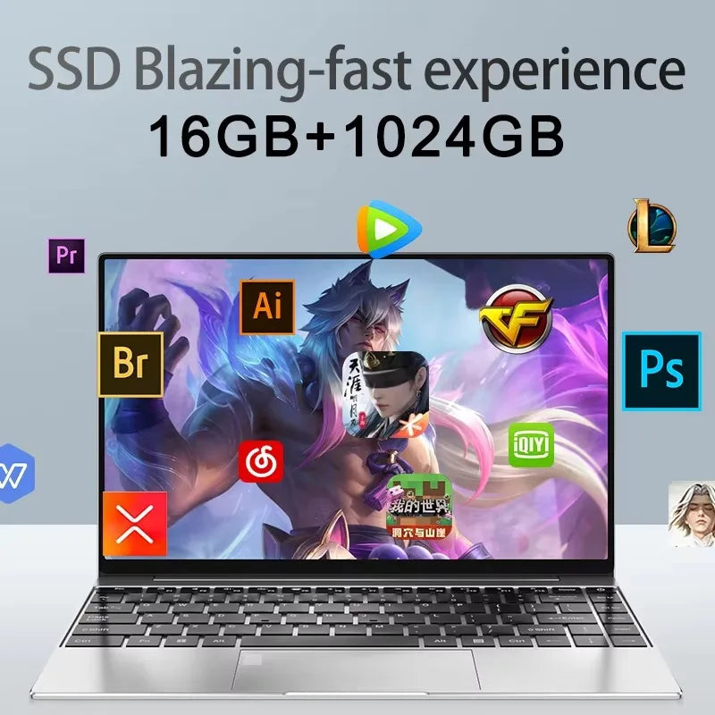 Ultra Slim 14.1” 16GB RAM 2TB SSD Laptop