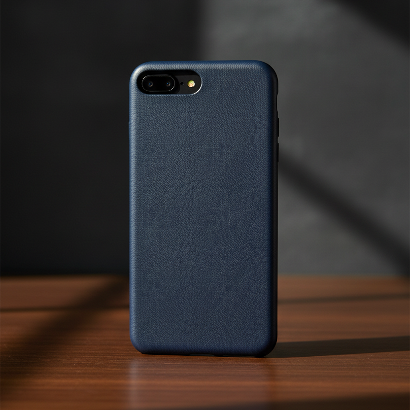 iPhone 7/8 Plus Case, Navy Leather