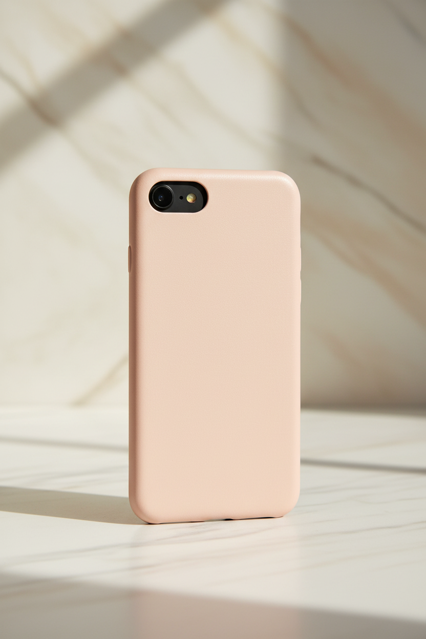 iPhone 7/8 Case, Pink Leather