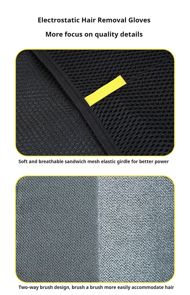Reusable Pet Hair Removal Grooming Glove Brush