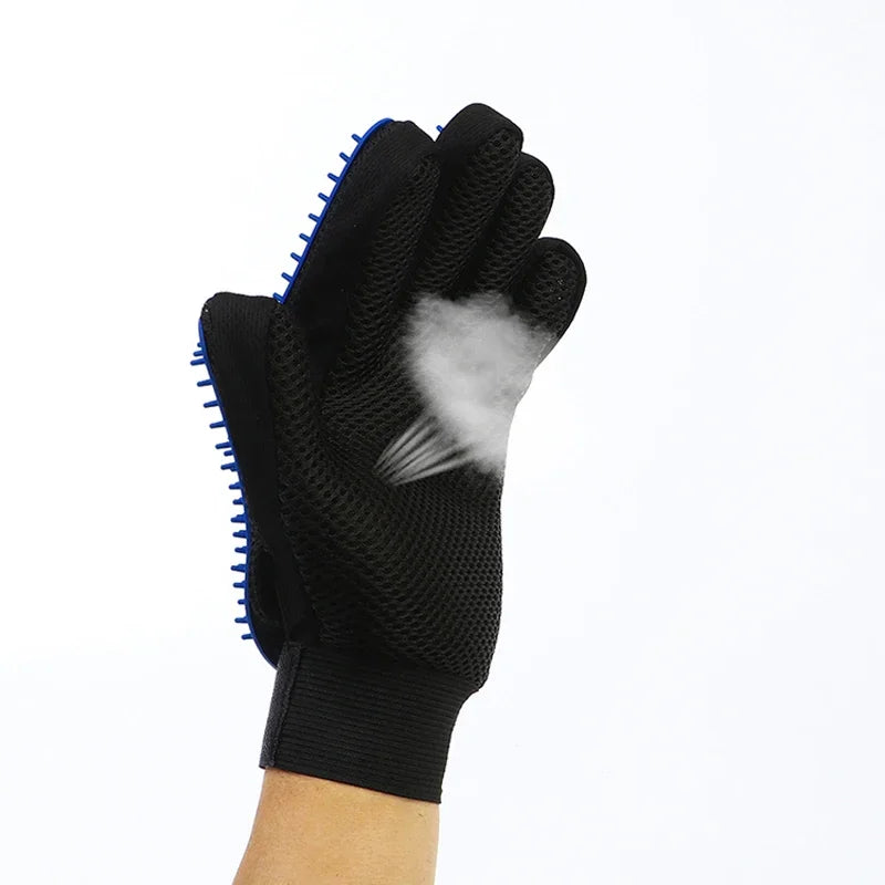 Silicone Pet Grooming Gloves Hair Removal Brush