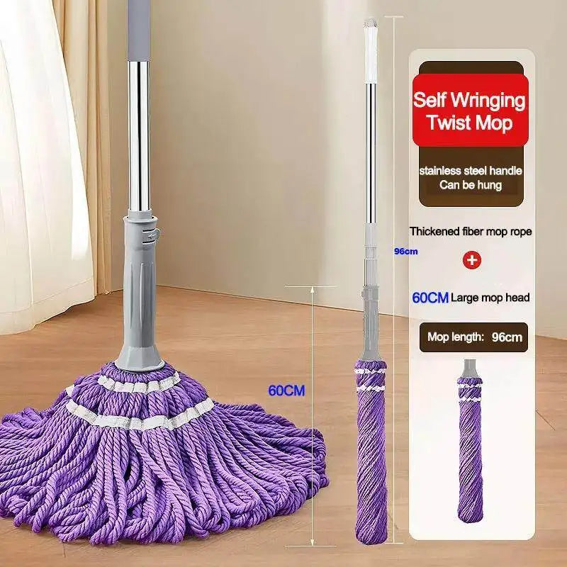 Self-Wringing Hands-Free Floor Cleaning Mop