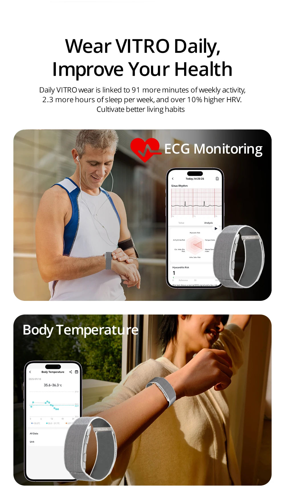 VALDUS ECG Smart Health Bracelet 2026