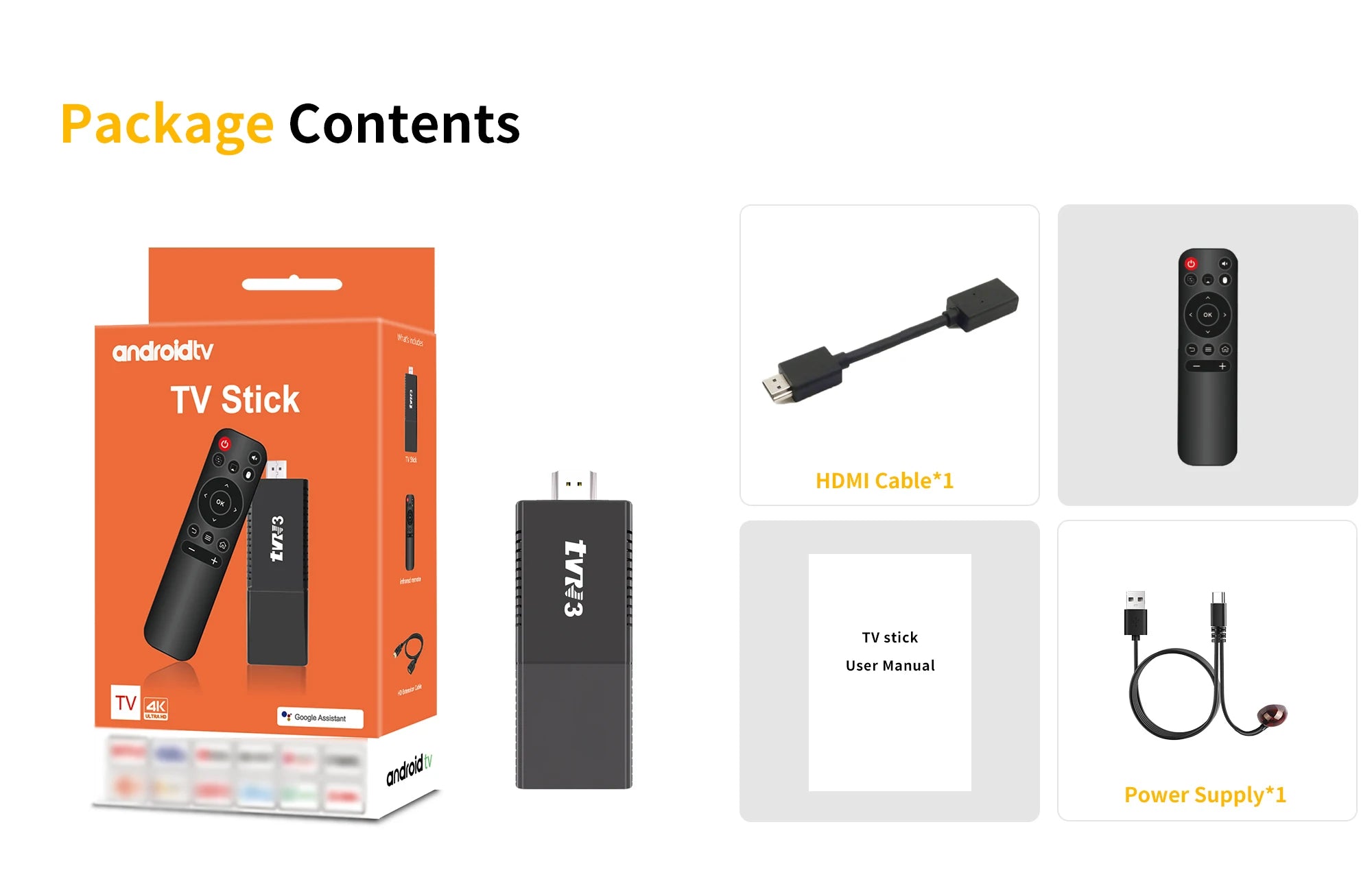 Android TV Stick 4K Dual-Band WiFi Streaming Media Player