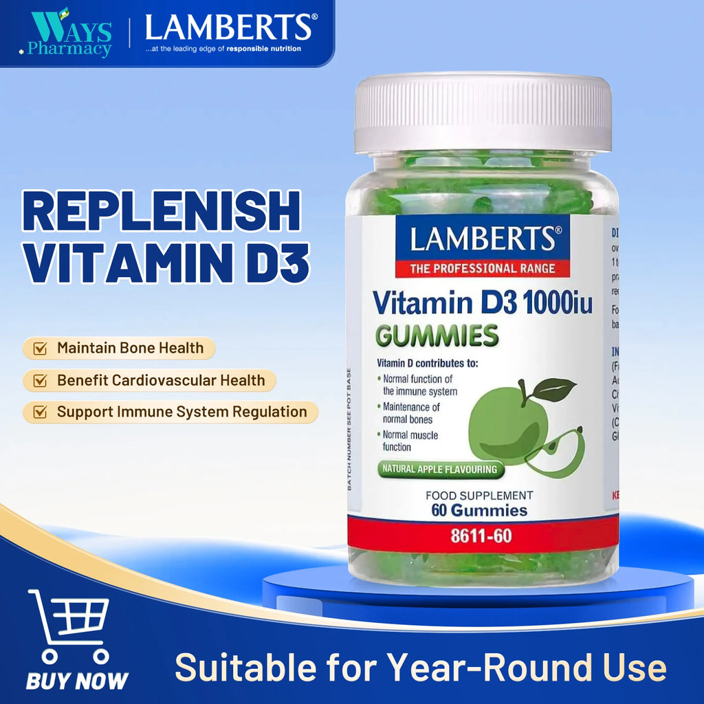 Lamberts Vitamin D3 1000 IU Gummies