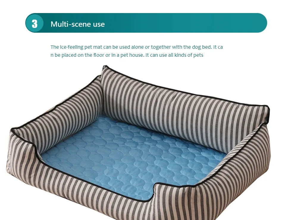Extra Large Dog Cooling Mat Ice Blanket Bed