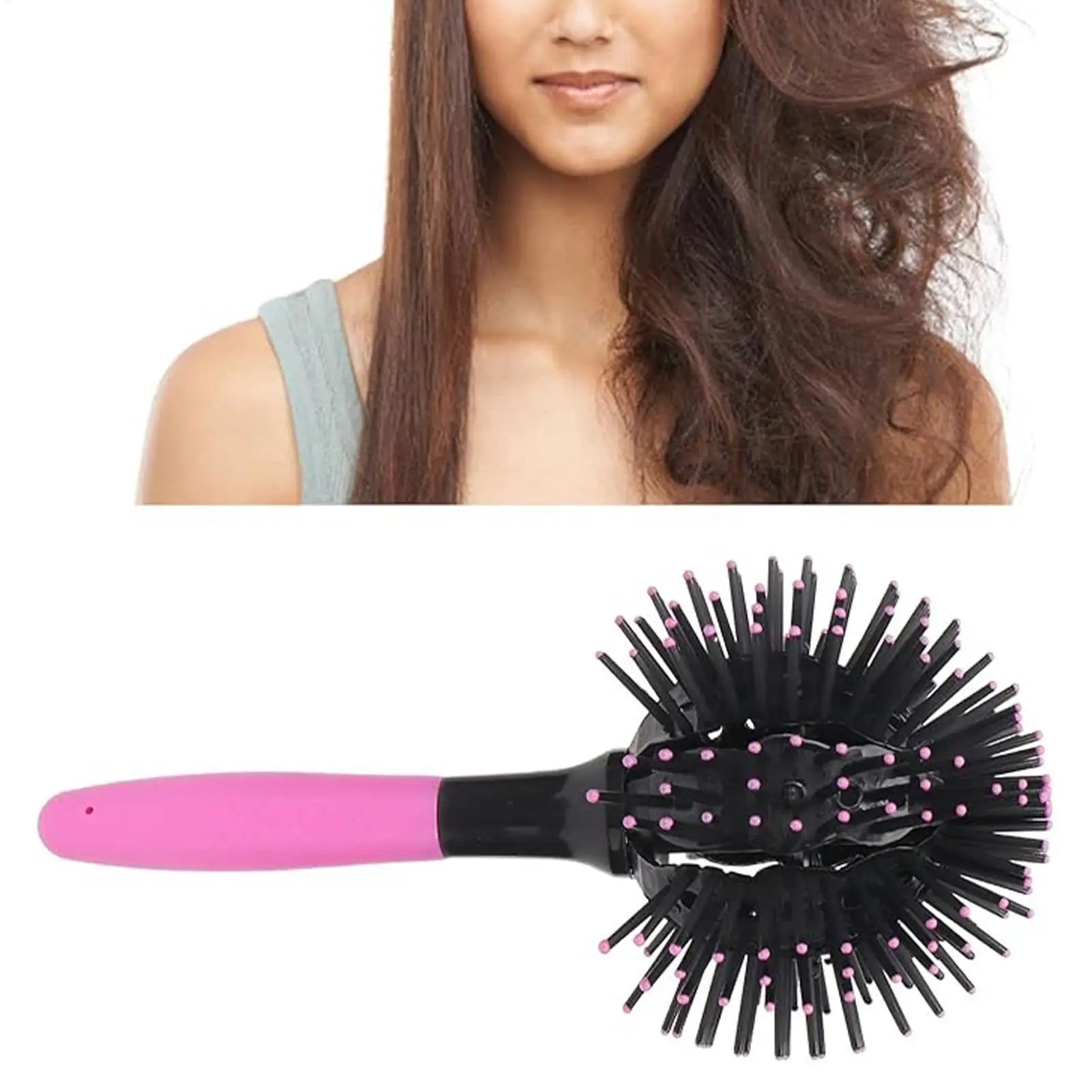 Portable Gentle Curly Hair Smoothing Brush for All