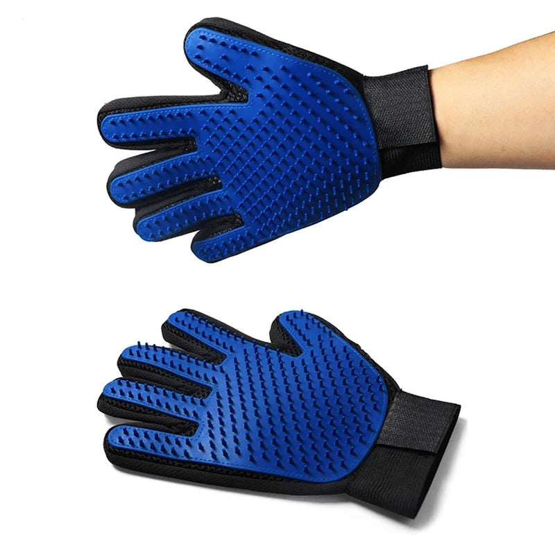 Silicone Pet Grooming Gloves Hair Removal Brush