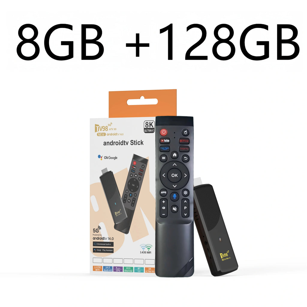 Android 14 ATV X9 8K Smart TV Stick Allwinner H313
