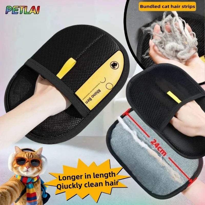 Reusable Pet Hair Removal Grooming Glove Brush