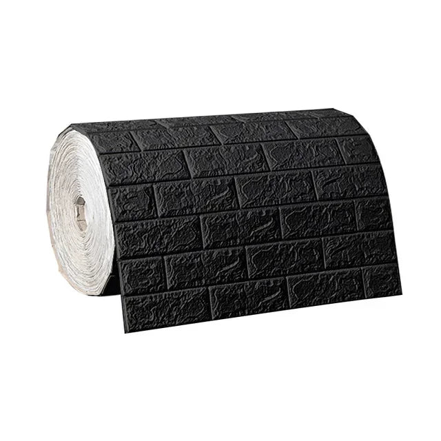 3D Foam Brick Self-Adhesive Wallpaper Roll