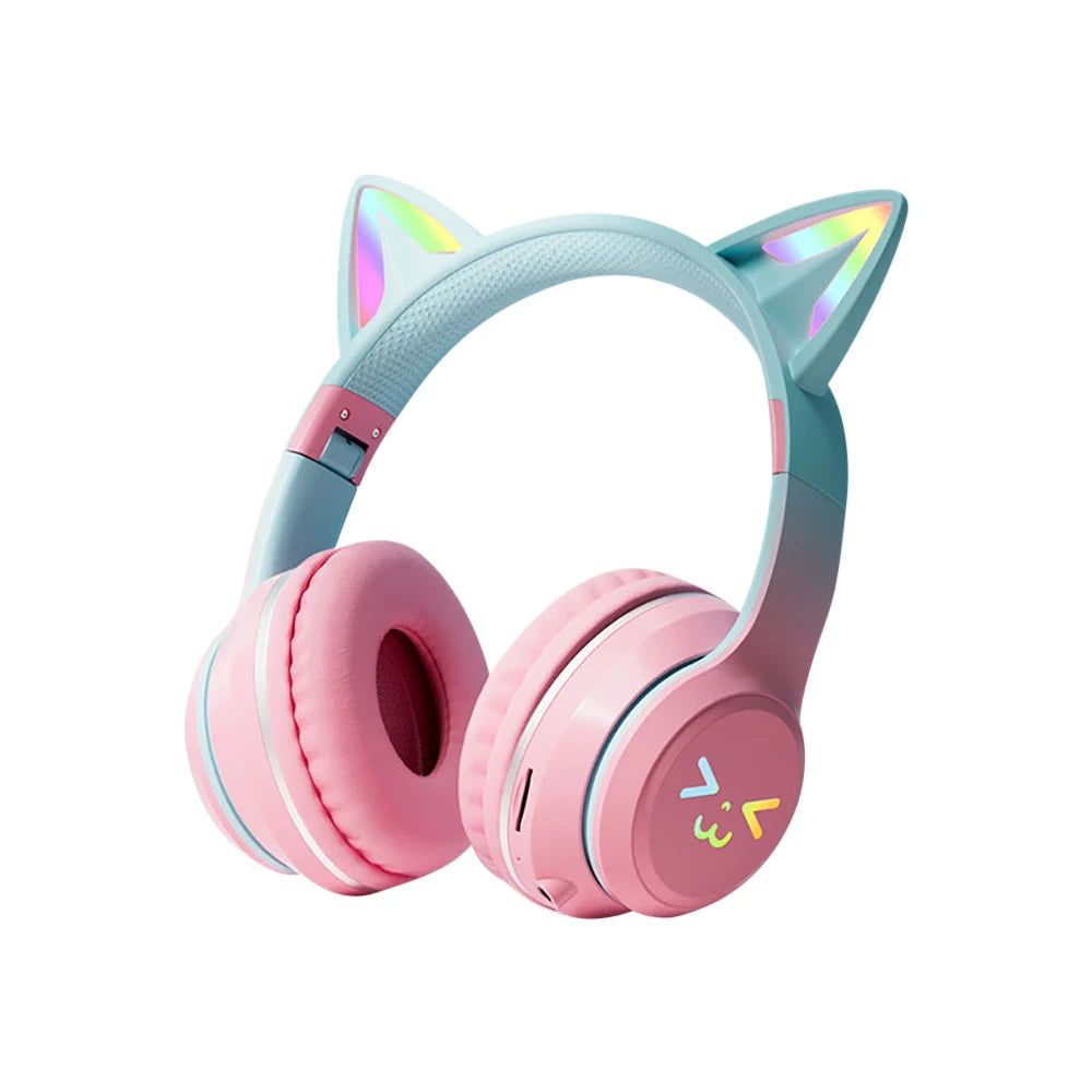 RGB Cat Ear Wireless Bluetooth Headphones