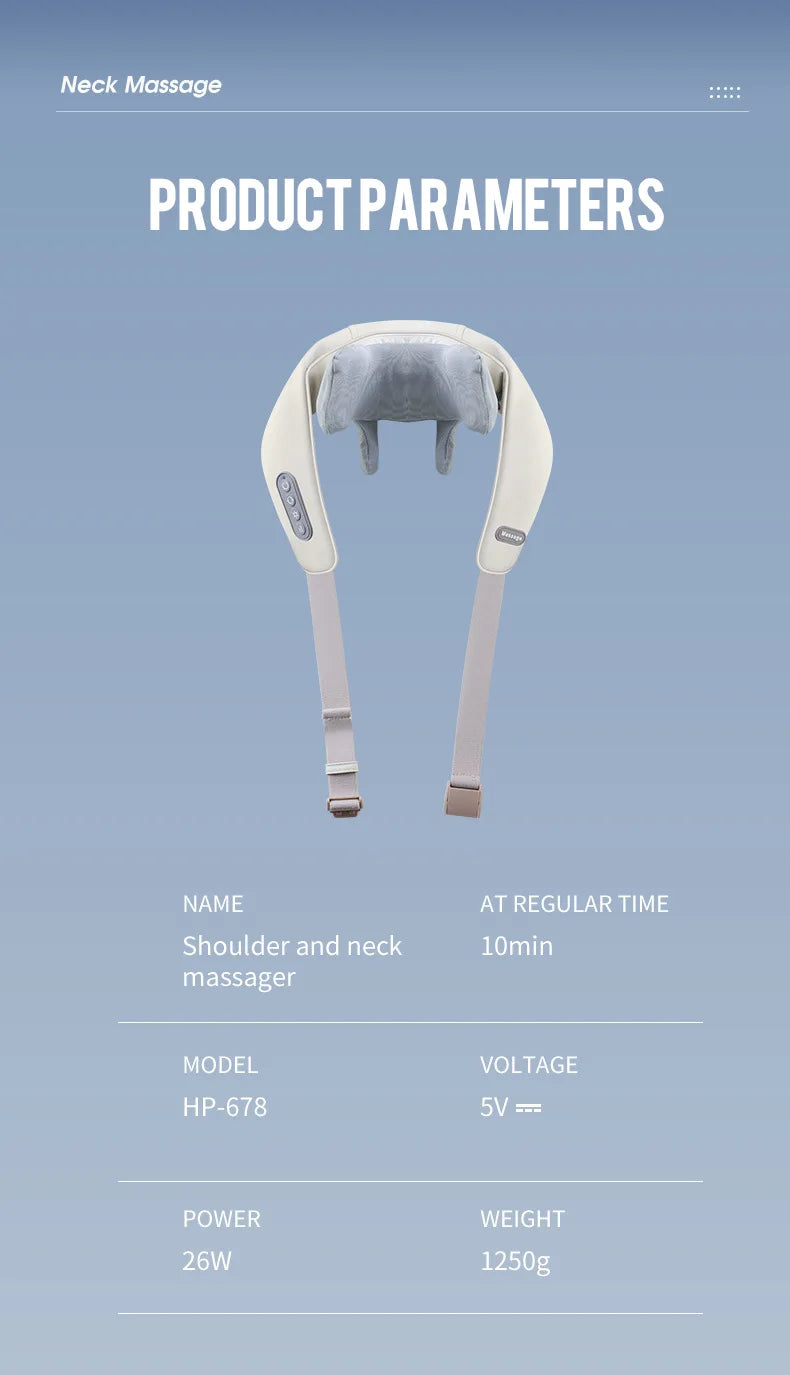 Wireless Neck & Shoulder Kneading Massager Shawl