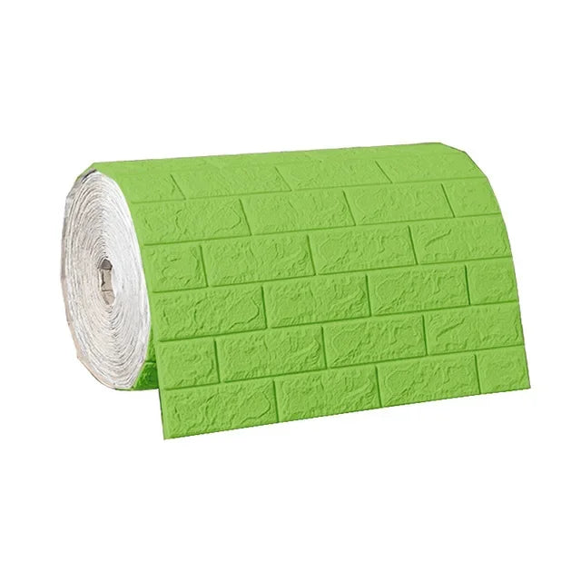 3D Foam Brick Self-Adhesive Wallpaper Roll