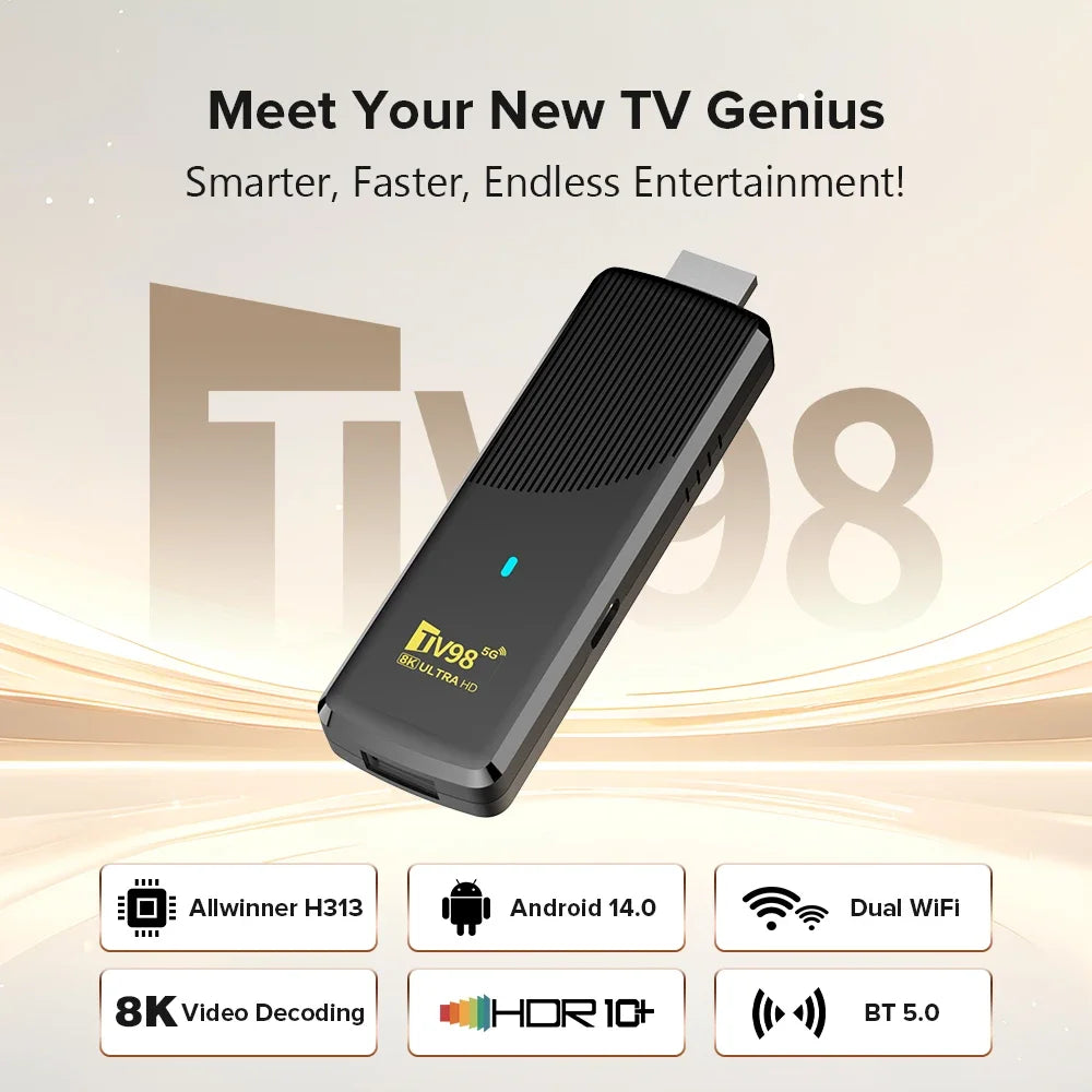 Android 14 ATV X9 8K Smart TV Stick Allwinner H313