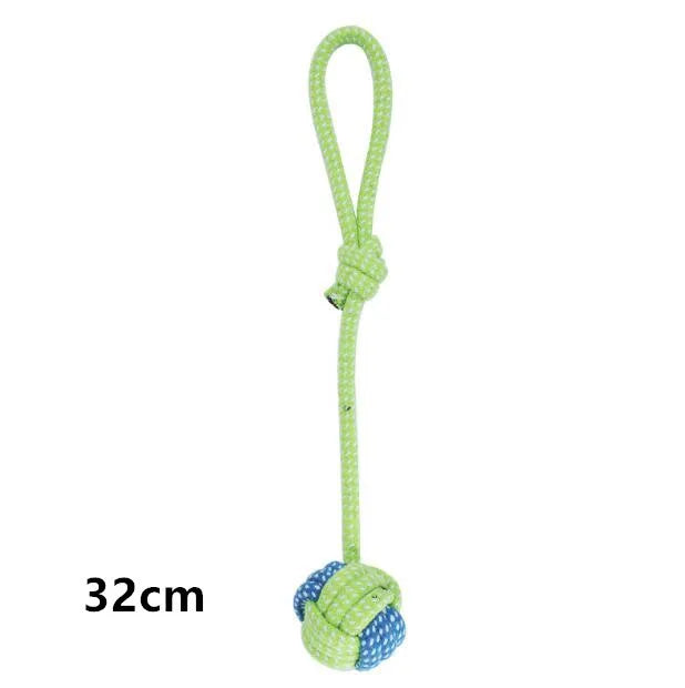 Interactive Cotton Rope Dog Chew & Toothbrush Toy