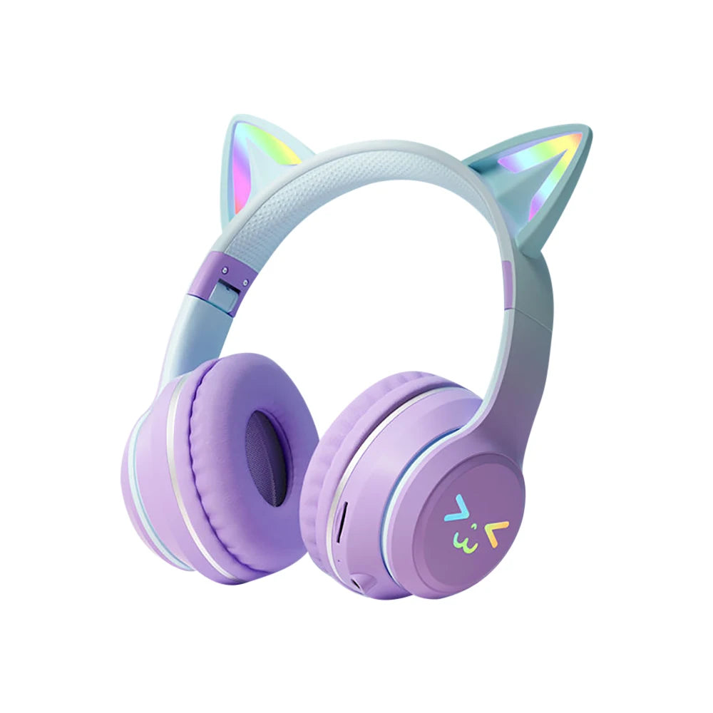 RGB Cat Ear Wireless Bluetooth Headphones