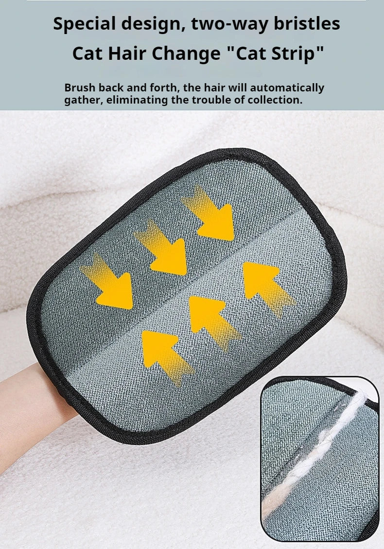 Reusable Pet Hair Removal Grooming Glove Brush