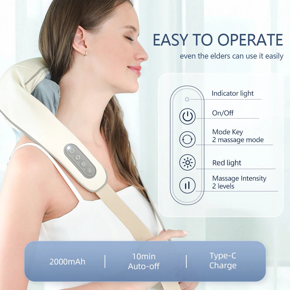 Wireless Neck & Shoulder Kneading Massager Shawl