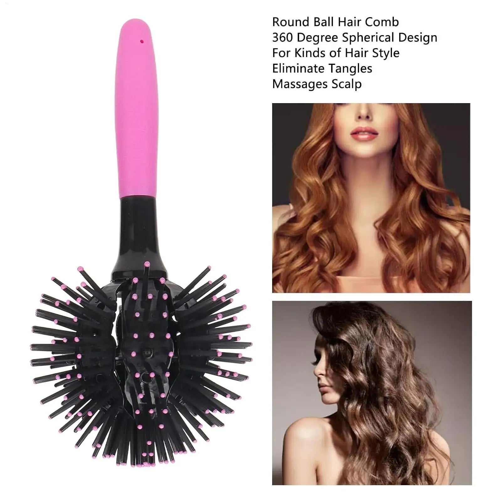 Portable Gentle Curly Hair Smoothing Brush for All