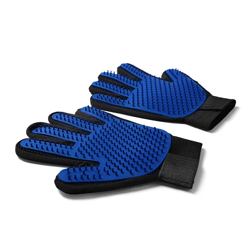 Silicone Pet Grooming Gloves Hair Removal Brush