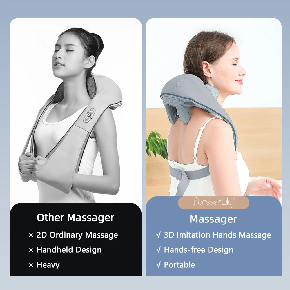 Wireless Neck & Shoulder Kneading Massager Shawl