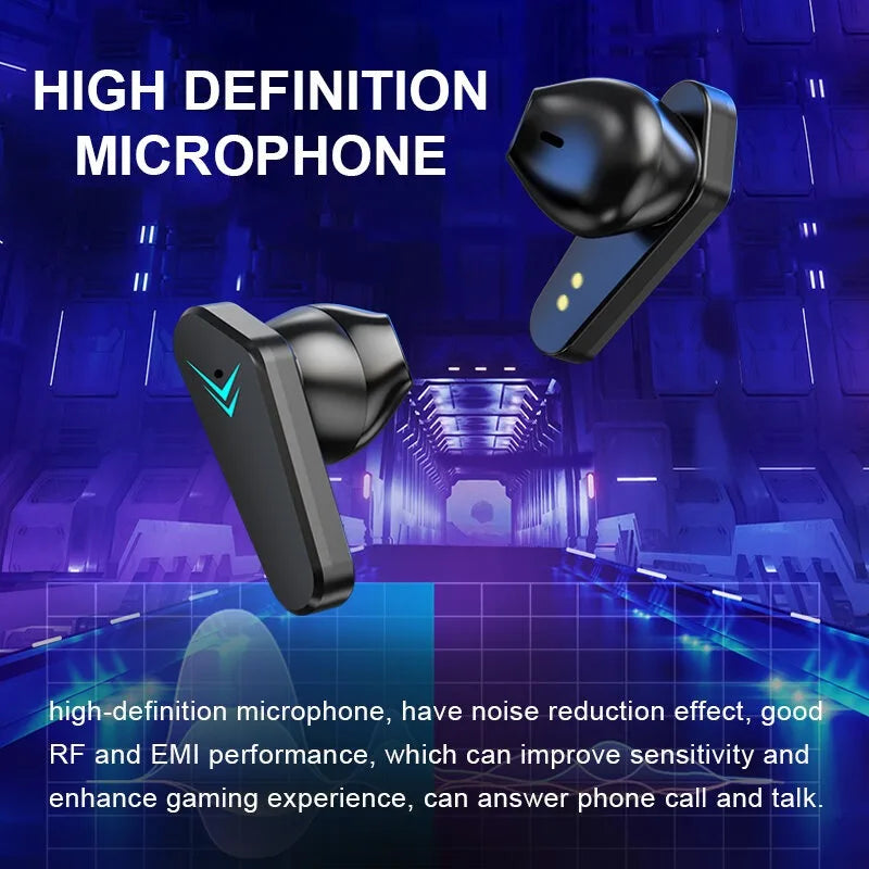 TWS LED Gaming Bluetooth Stereo Earbuds with Mic