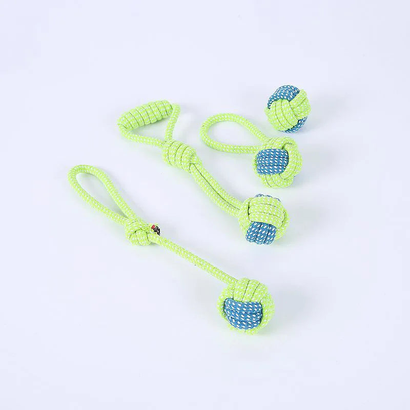 Interactive Cotton Rope Dog Chew & Toothbrush Toy