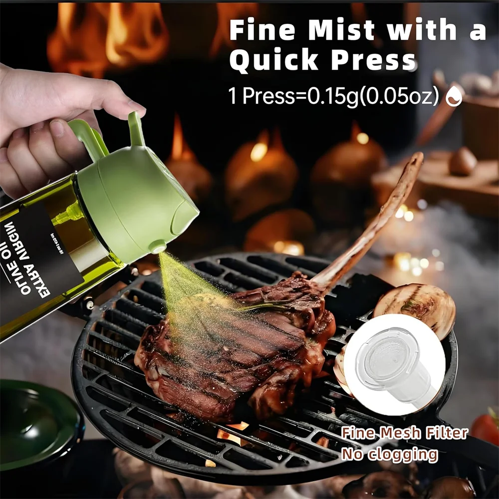 2-in-1 470ml Olive Oil Spray Dispenser Bottle