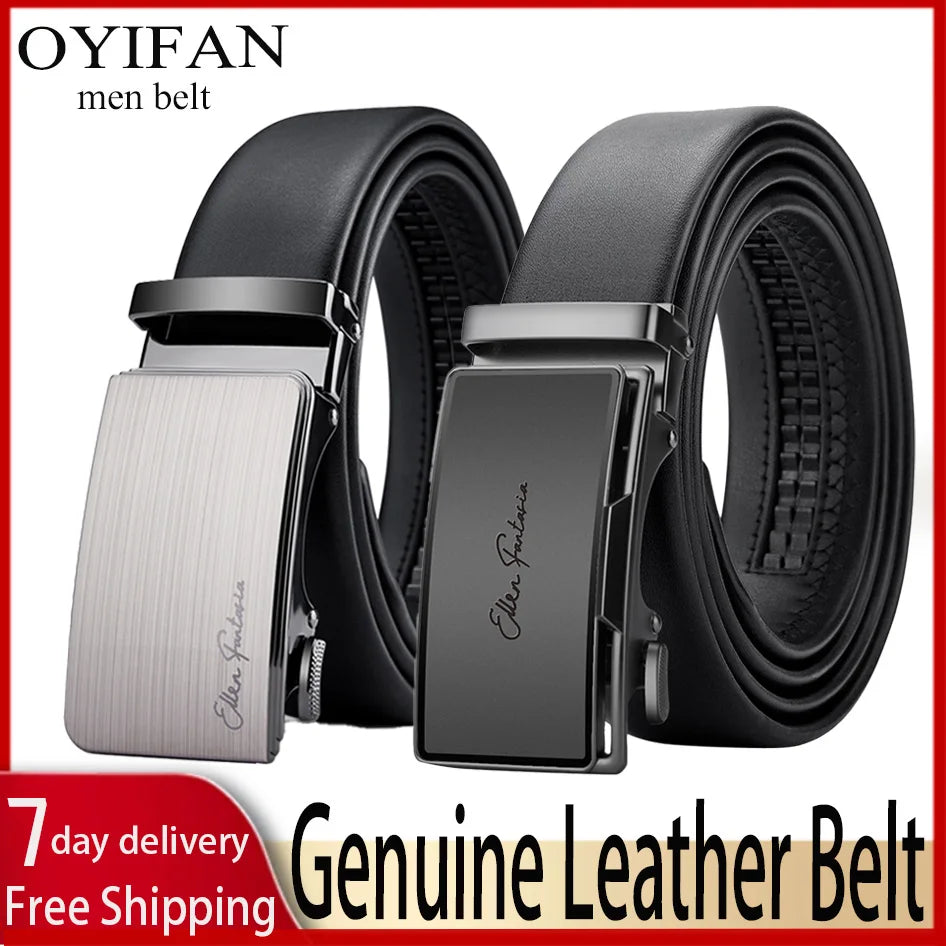 Men’s Genuine Leather Automatic Business Belt