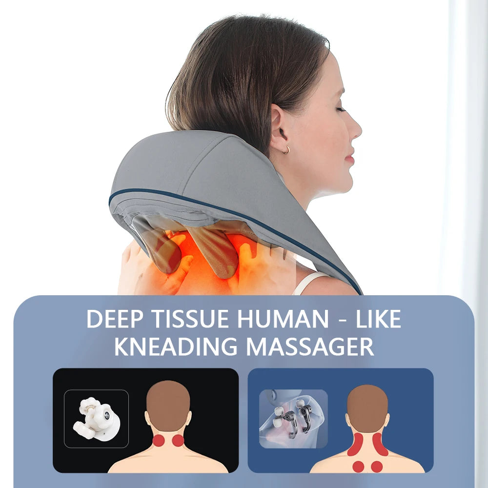 Wireless Neck & Shoulder Kneading Massager Shawl