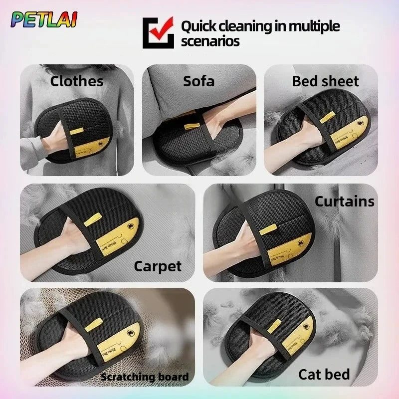 Reusable Pet Hair Removal Grooming Glove Brush