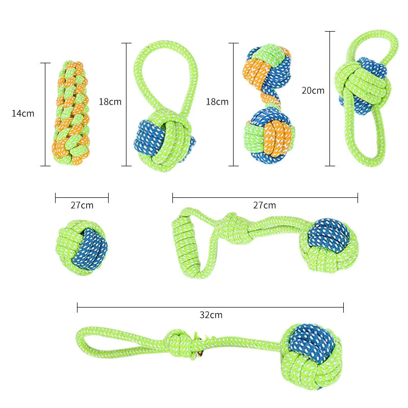 Interactive Cotton Rope Dog Chew & Toothbrush Toy
