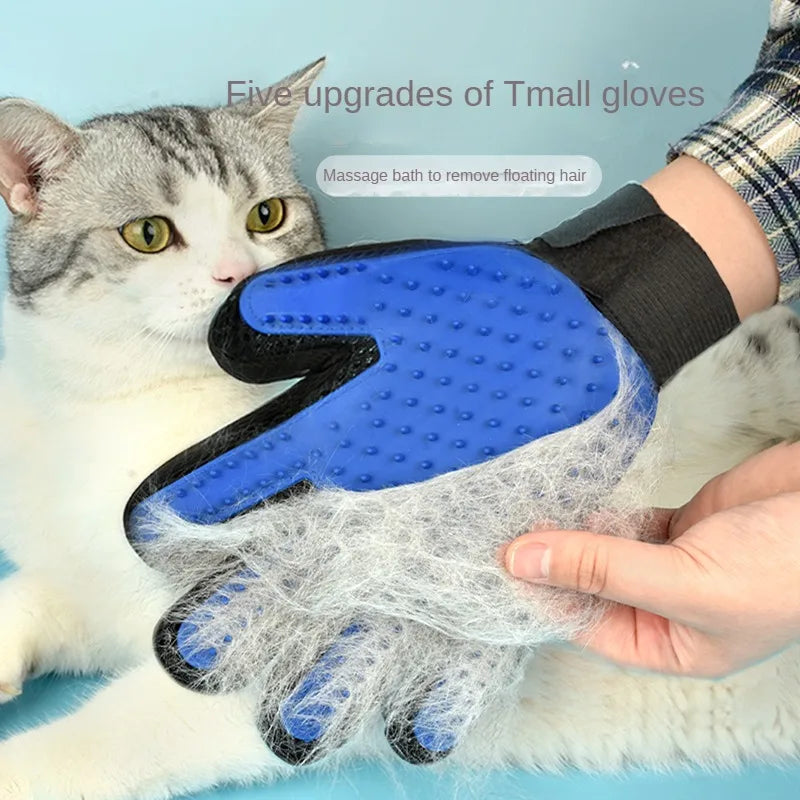 Silicone Pet Grooming Gloves Hair Removal Brush