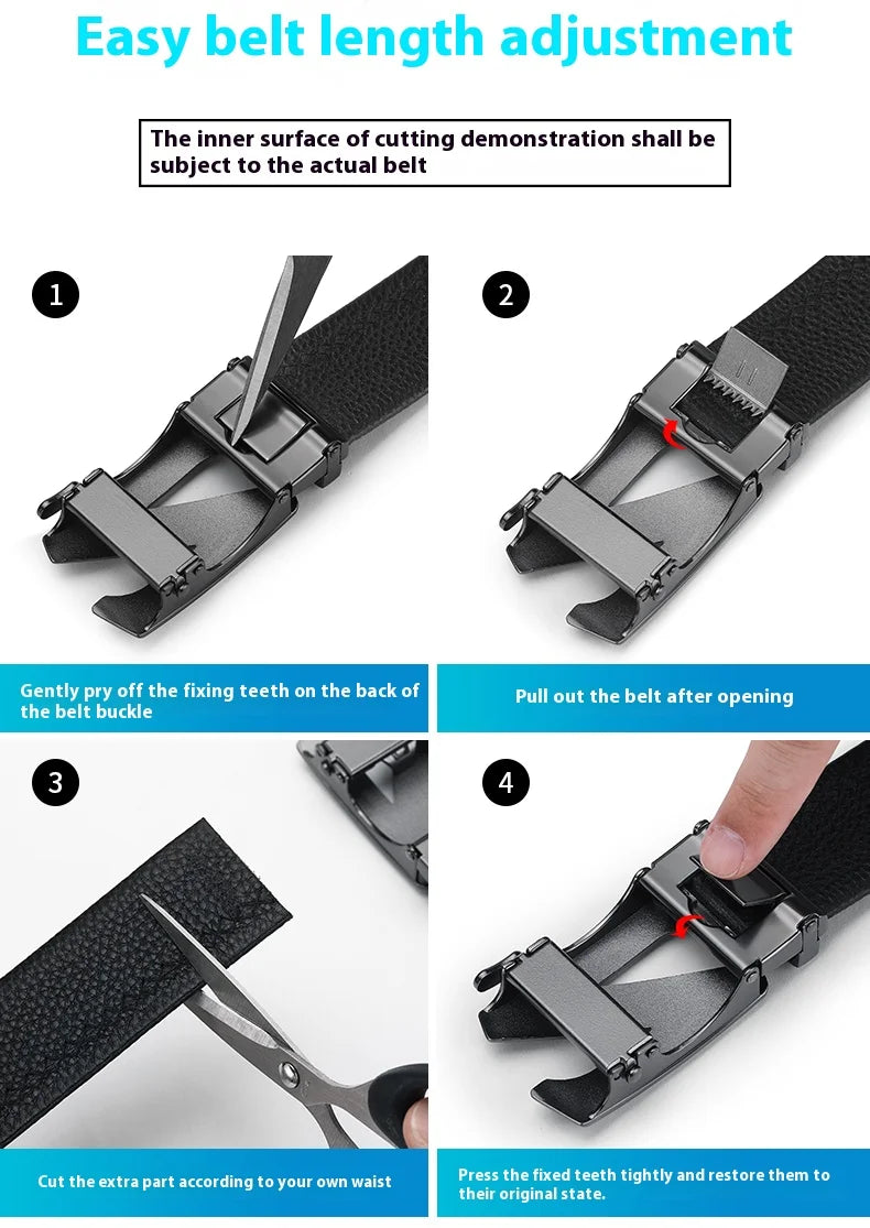 Men’s Genuine Leather Automatic Business Belt