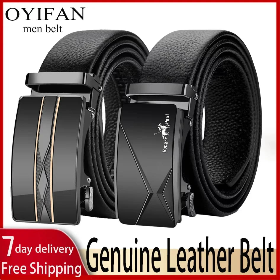 Men’s Genuine Leather Automatic Business Belt