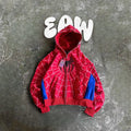 Y2K Gothic Spider Print Zip-Up Hoodie