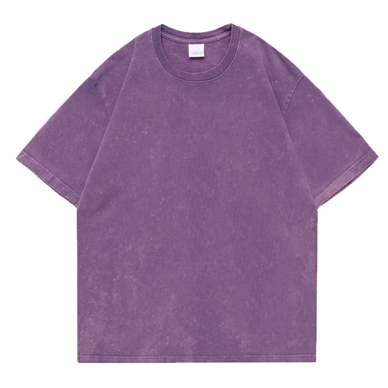 Vintage Acid Wash Hip Hop Cotton T-Shirt