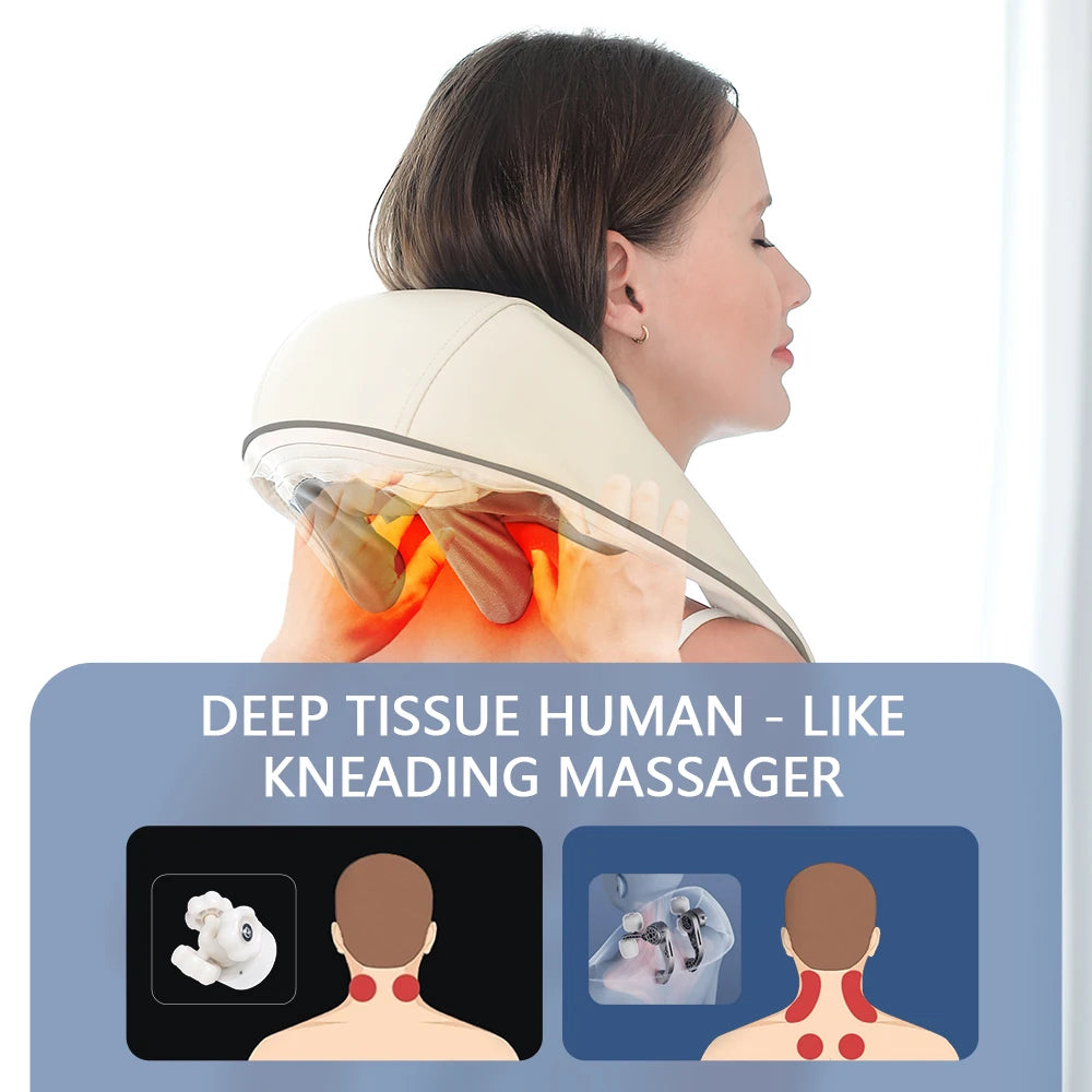 Wireless Neck & Shoulder Kneading Massager Shawl