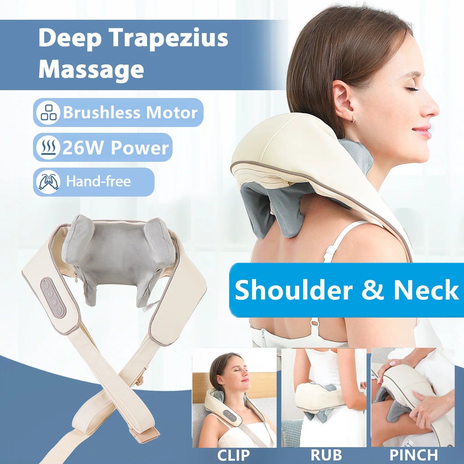 Wireless Neck & Shoulder Kneading Massager Shawl