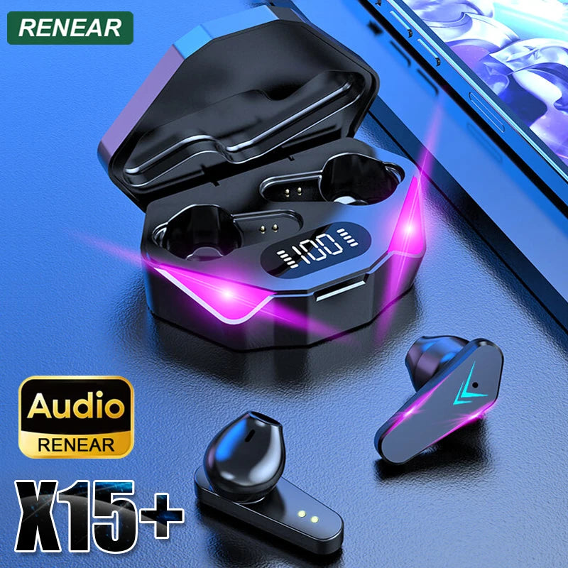 TWS LED Gaming Bluetooth Stereo Earbuds with Mic