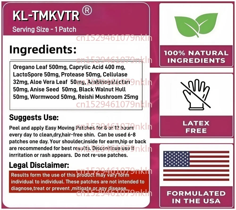 Candida Complex Transdermal Patches with Caprylic Acid & Probiotics