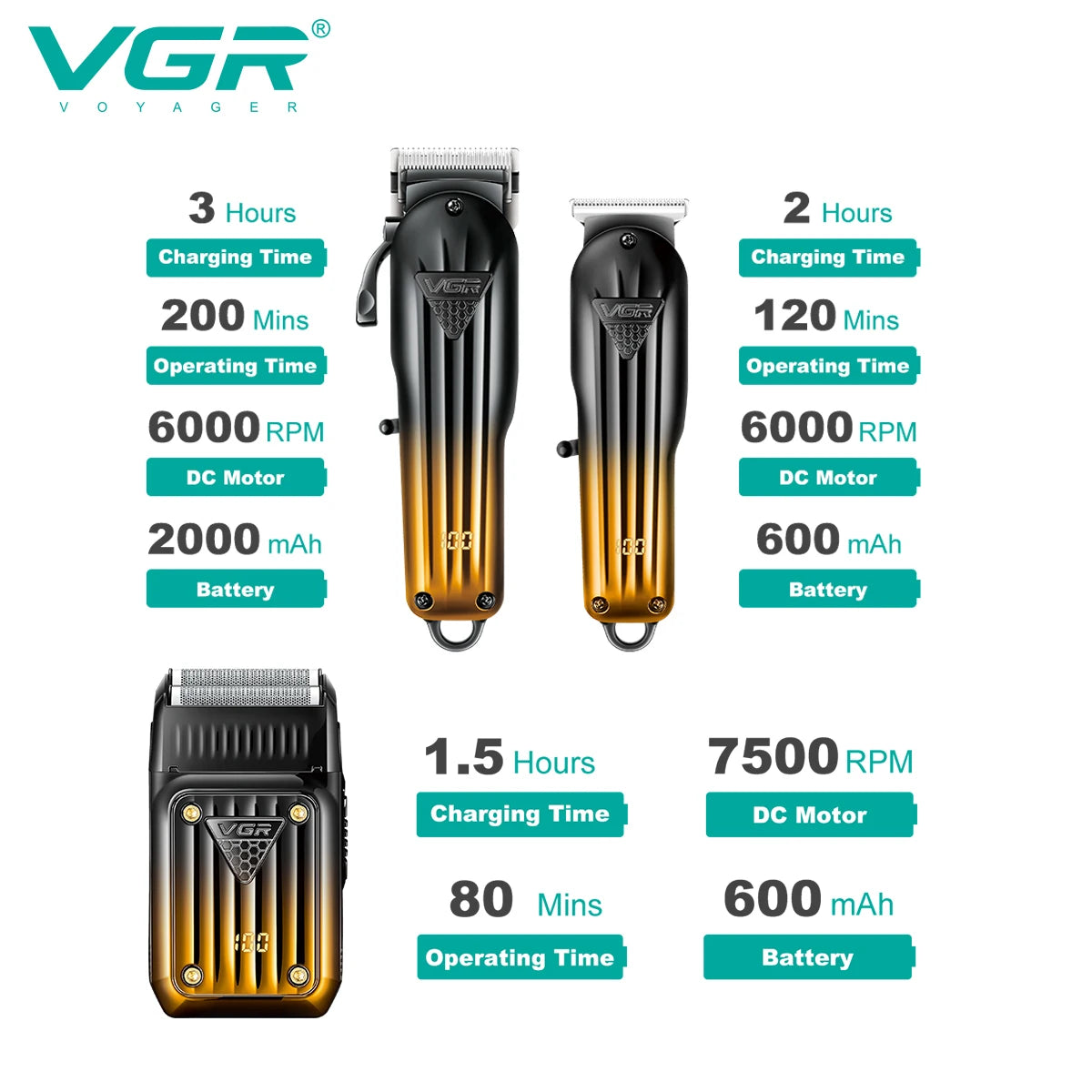 VGR 644 Rechargeable Hair Clipper & Shaver