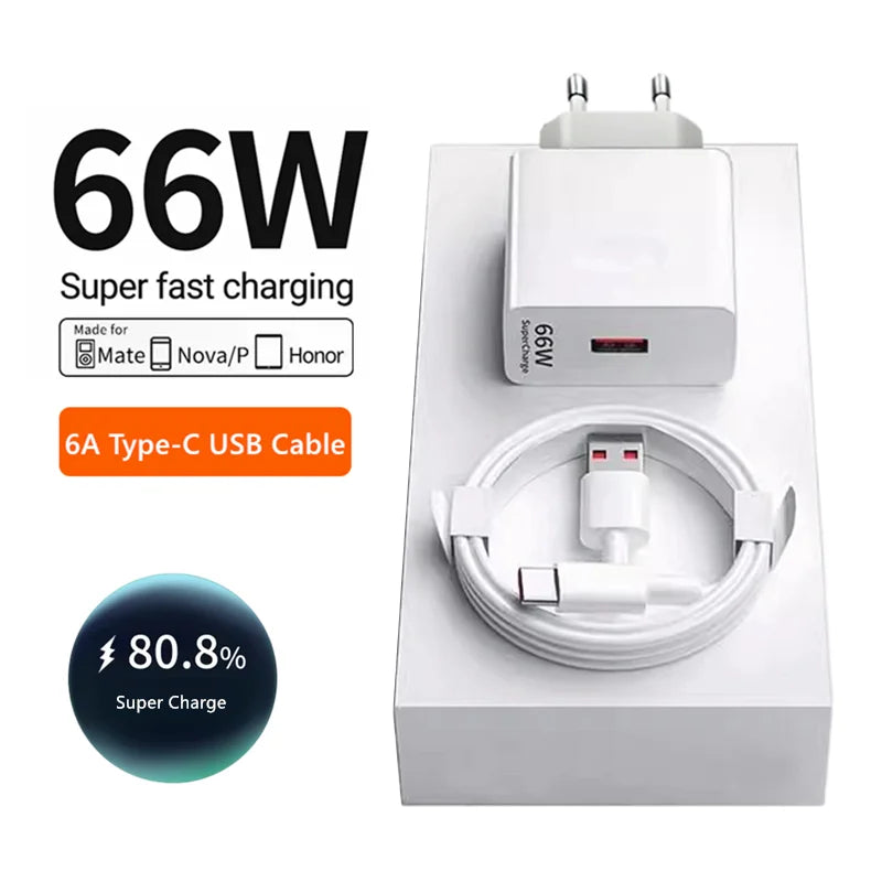 66W Super Fast USB-C Wall Charger & Cable