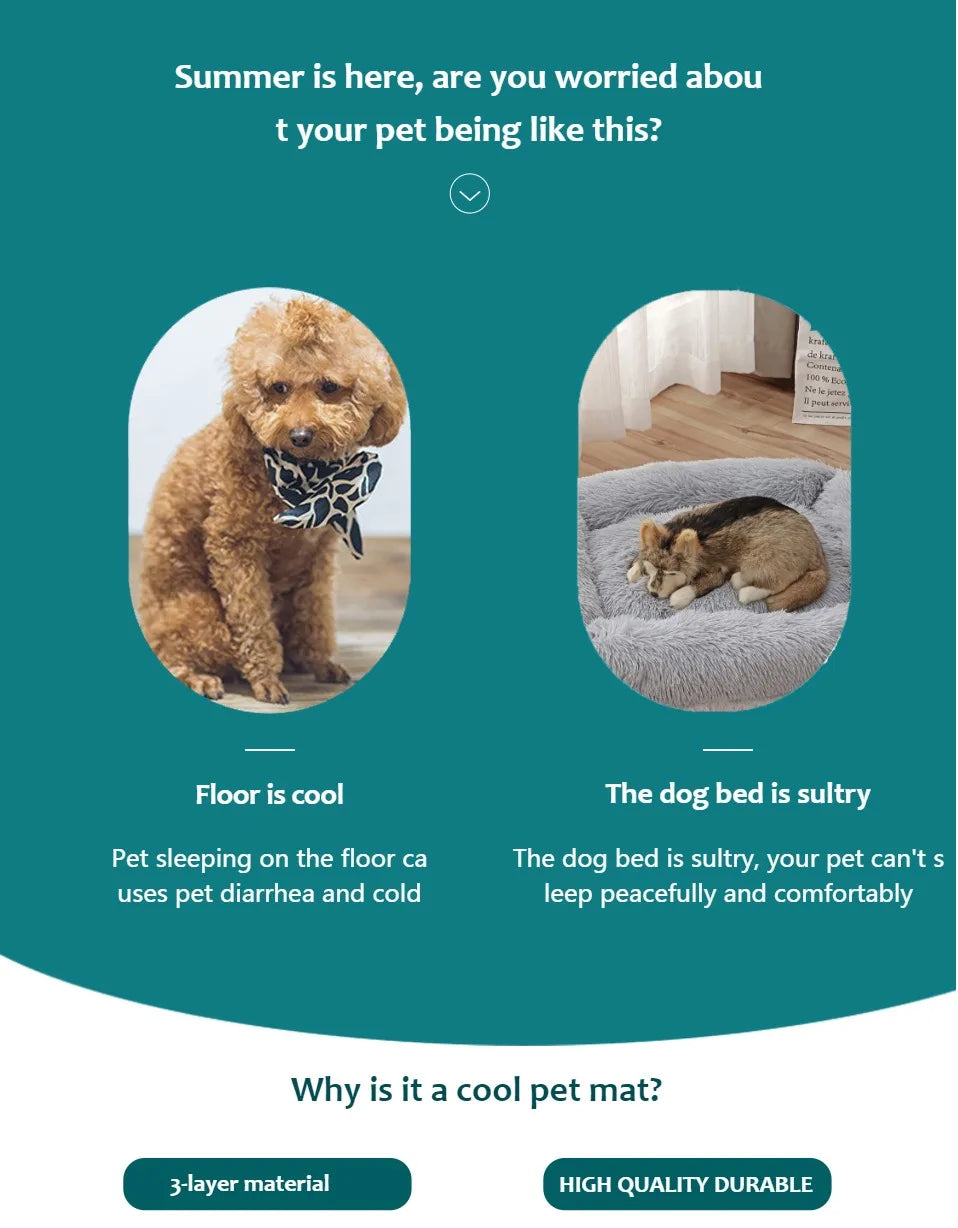 Extra Large Dog Cooling Mat Ice Blanket Bed