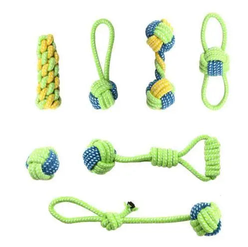 Interactive Cotton Rope Dog Chew & Toothbrush Toy