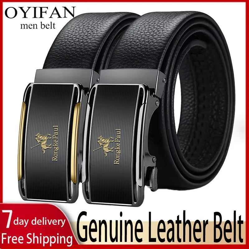 Men’s Genuine Leather Automatic Business Belt
