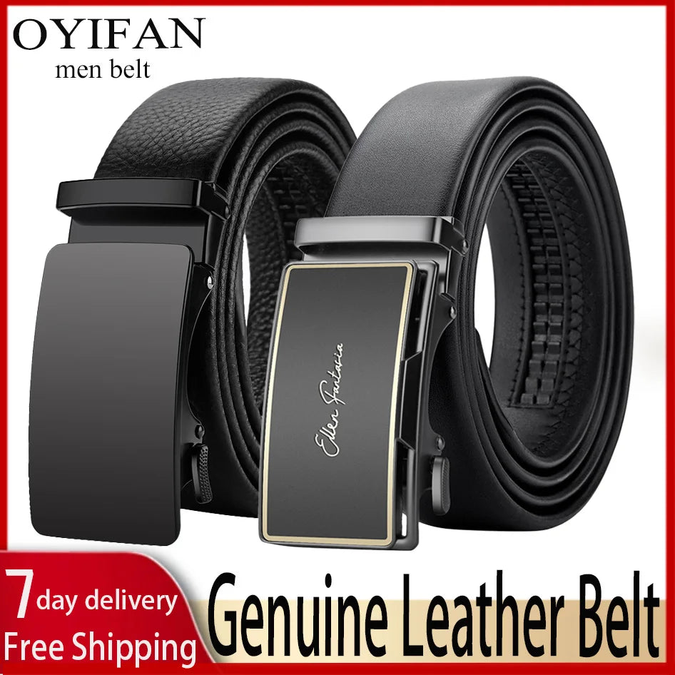 Men’s Genuine Leather Automatic Business Belt